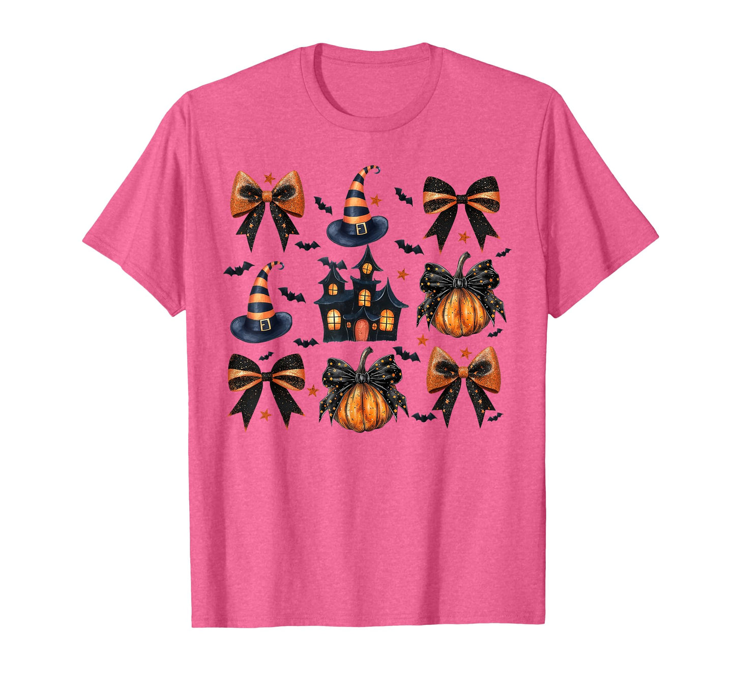 Halloween Coquette Bow Pumpkin Spooky Witch Men Women T-Shirt