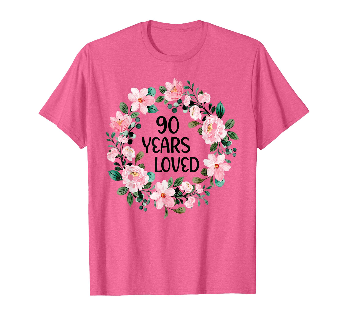 90 Years Loved Women Men 90 Years Old Cool 90th Birthday T-Shirt