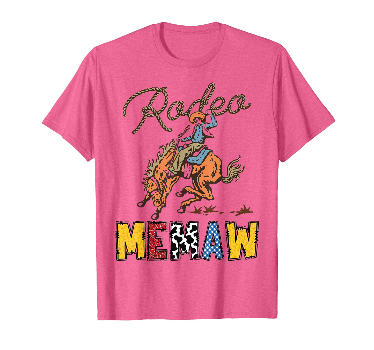 Rodeo Memaw Cowboy Cowgirl Birthday Family Matching T-Shirt