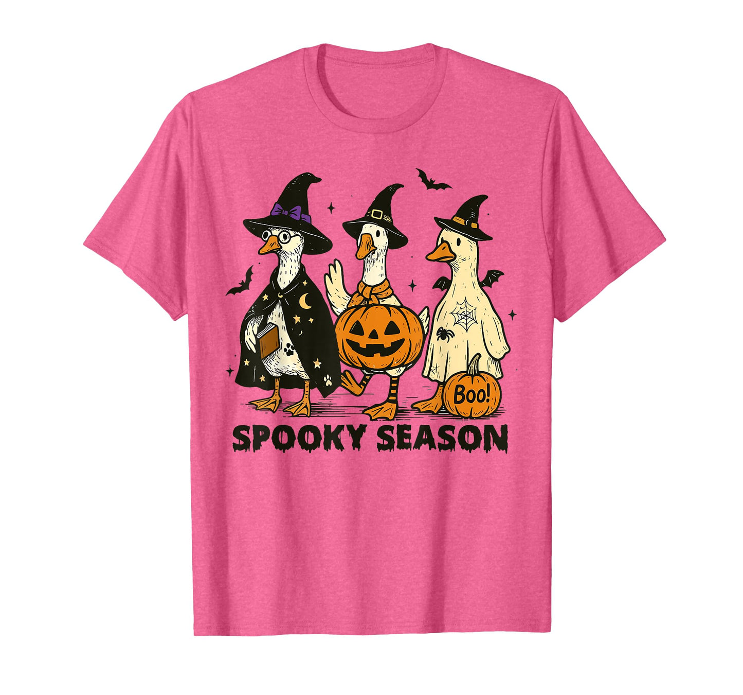 Vintage Spooky Season Halloween Ghost Goose Spooky Goose T-Shirt