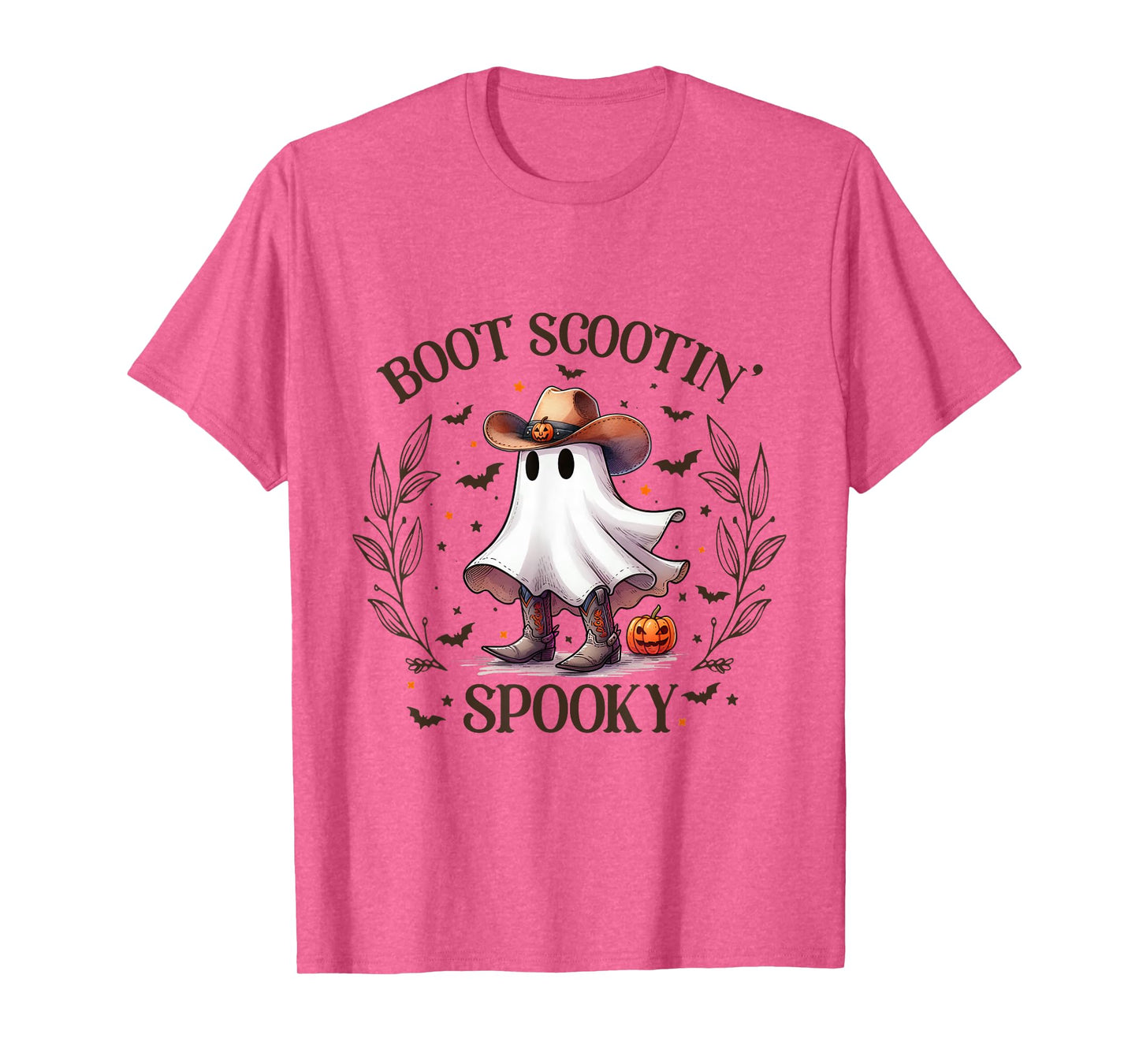 Boot Scootin Spooky Retro Western Funny Halloween Cute Ghost T-Shirt