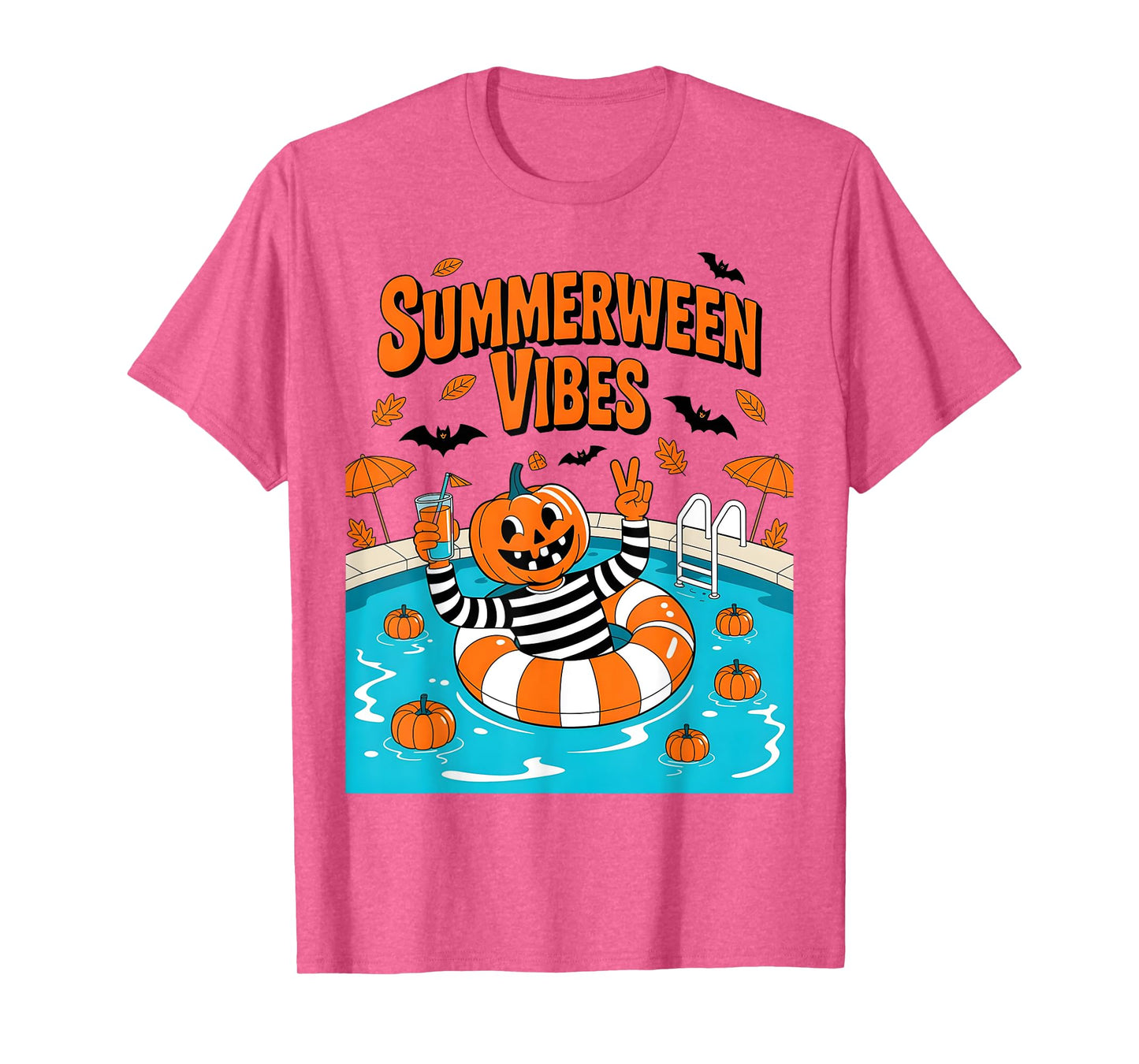 Summerween Vibes Spooky Summer Pumpkin T-Shirt