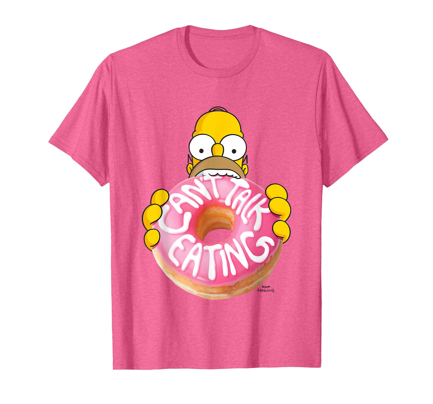 The Simpsons Homer Can't Talk Eating Donut T-Shirt