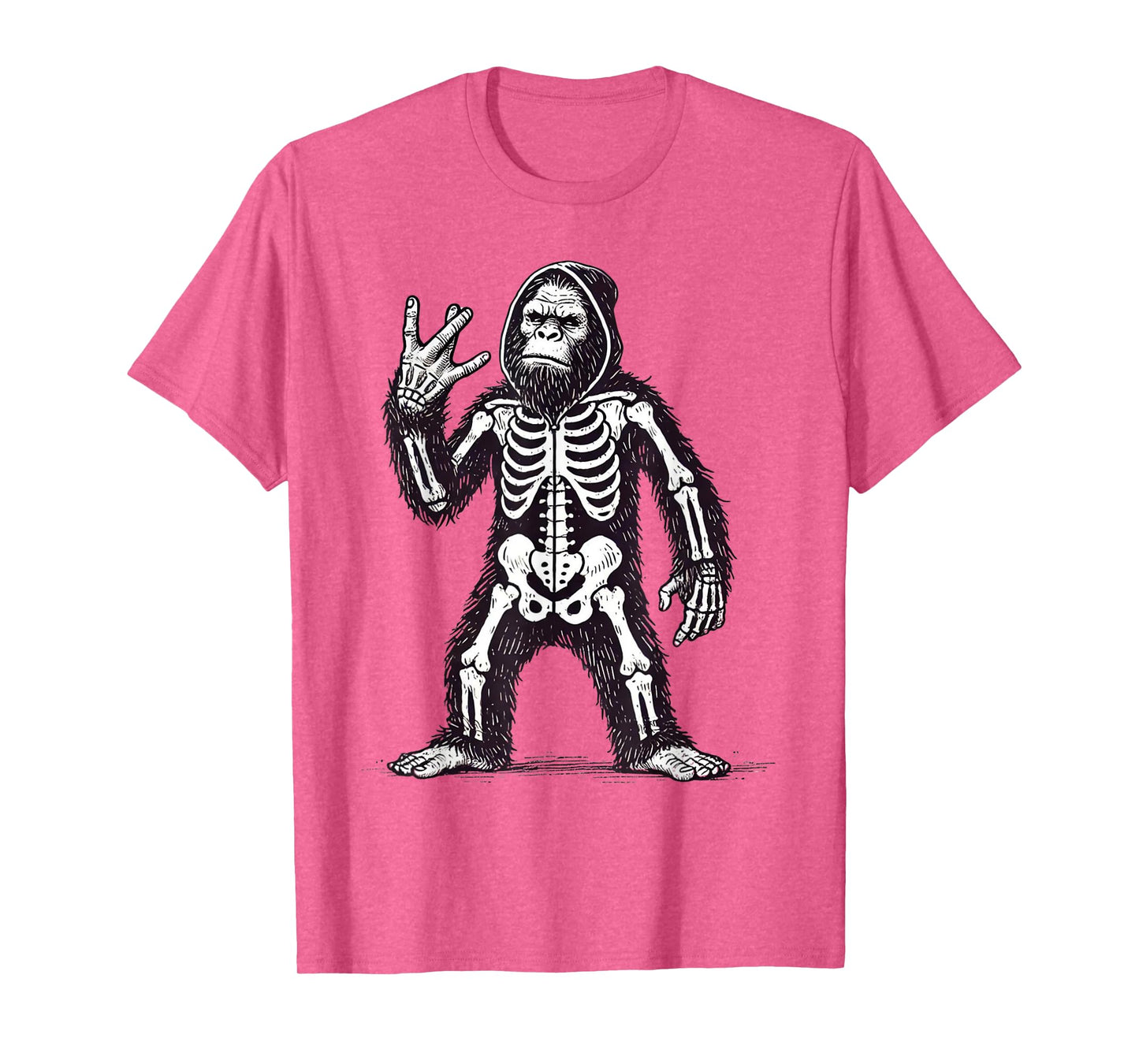 Cool Halloween Pumpkin Bigfoot Skeleton Westside T-Shirt