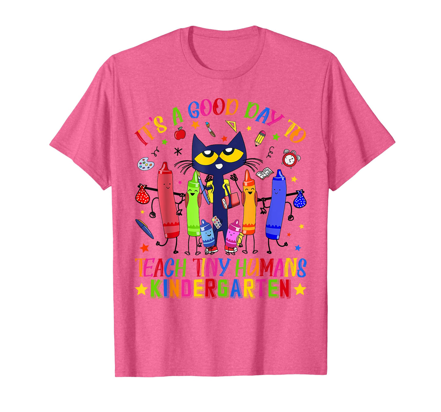 It's A Good Day To Teach Tiny Human Kindergarten Cat Teacher T-Shirt