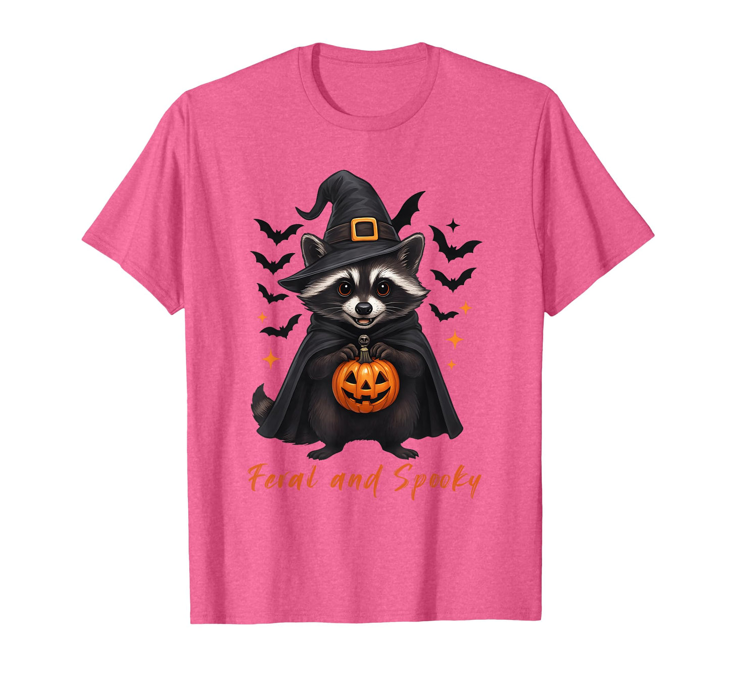 Funny Spooky and Feral Raccoon Halloween Women Kids Men T-Shirt
