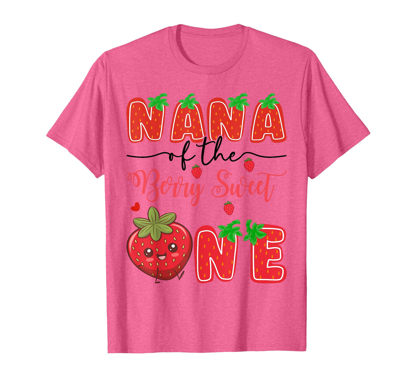 Nana Of The Berry Sweet One Strawberry 1St Birthday T-Shirt