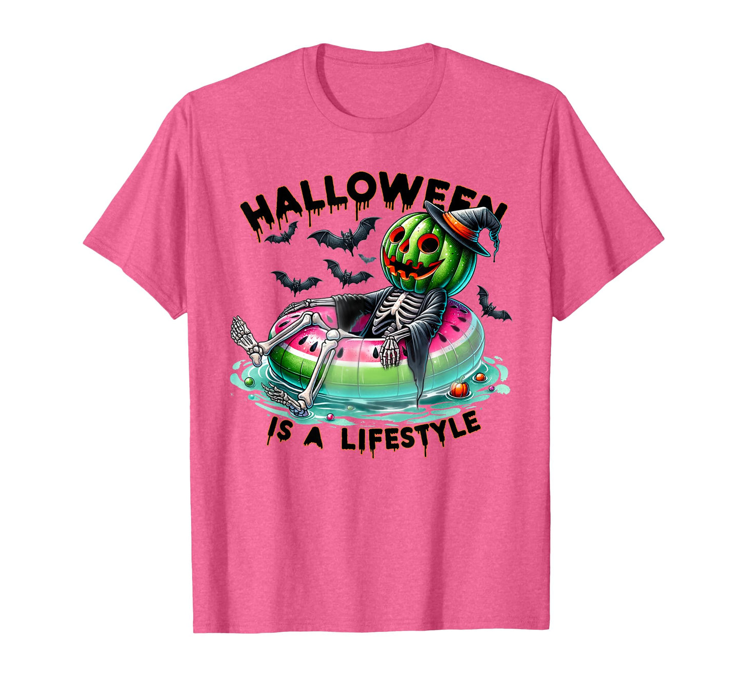 Halloween Is A Lifestyle Ghost Summerween Funny Summer Pool T-Shirt