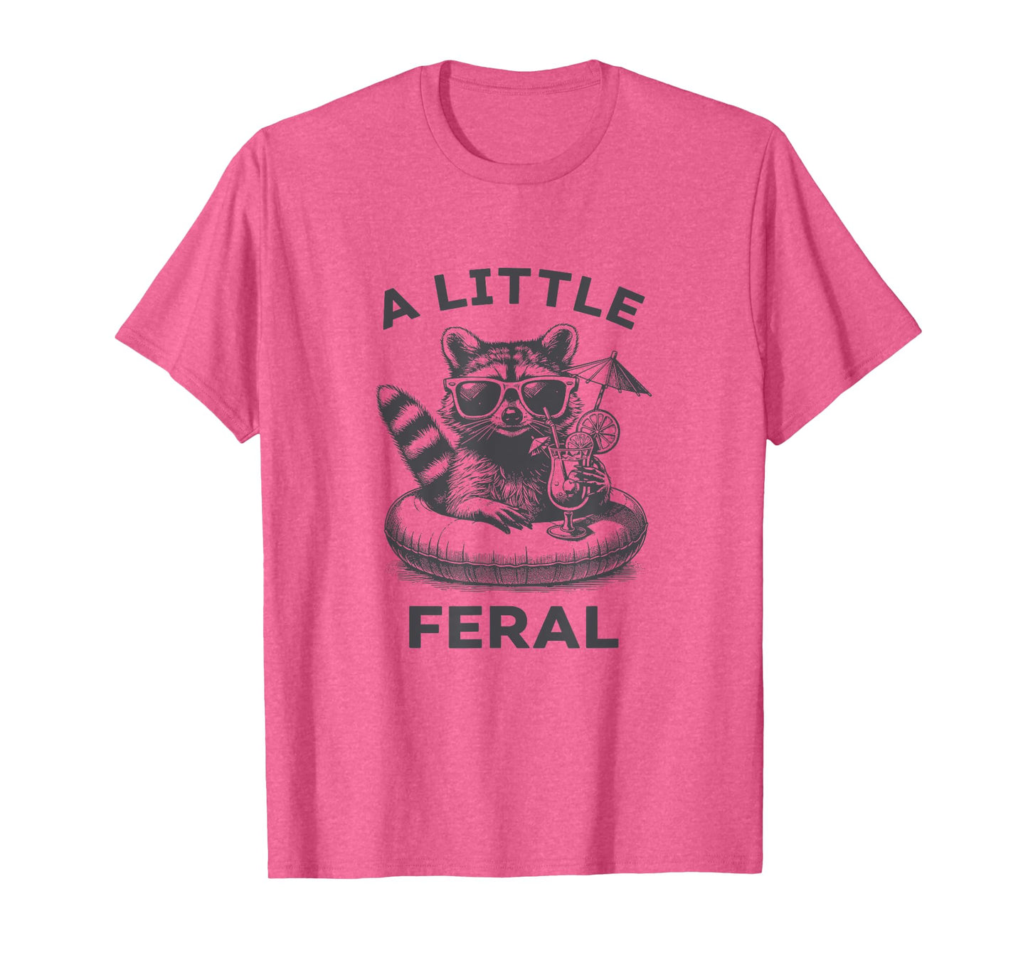 A Little Feral Raccoon Mom Dad Toddler Kids Retro Vintage T-Shirt