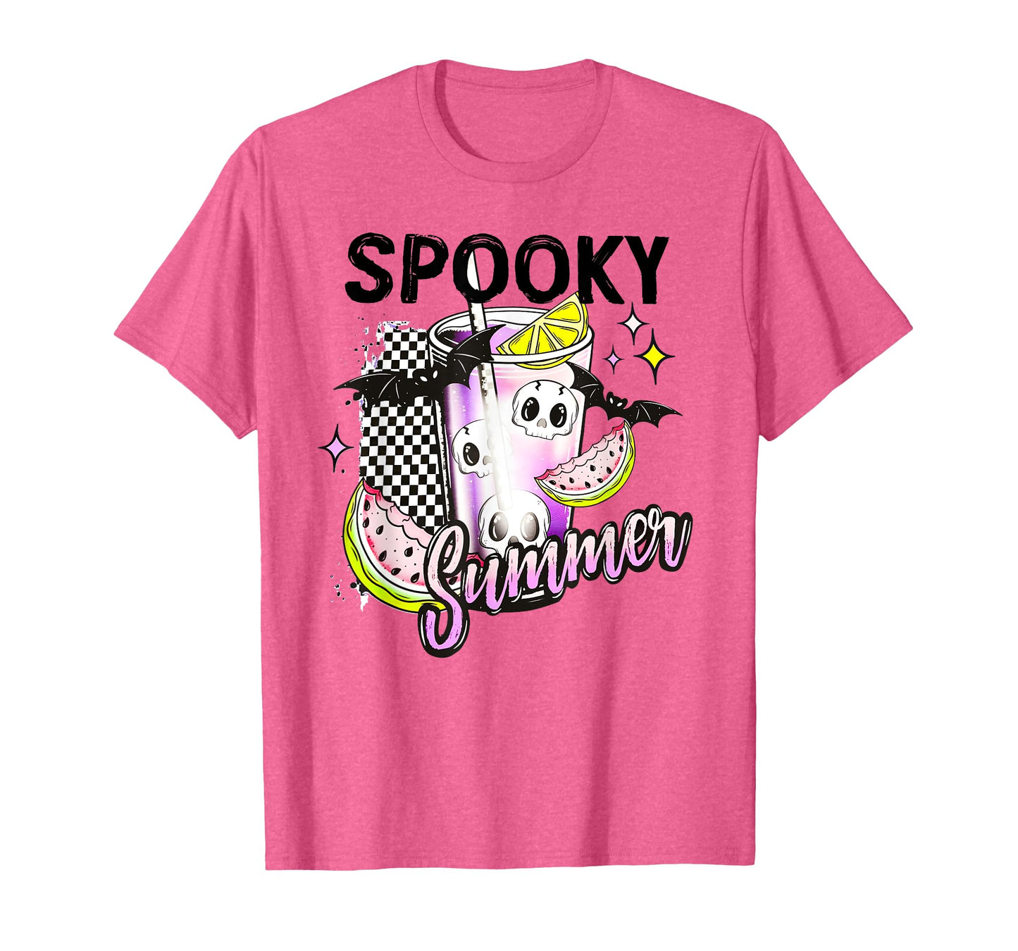 Vintage Spooky Summer Beach Halloween Coffee Summer Vacation T-Shirt