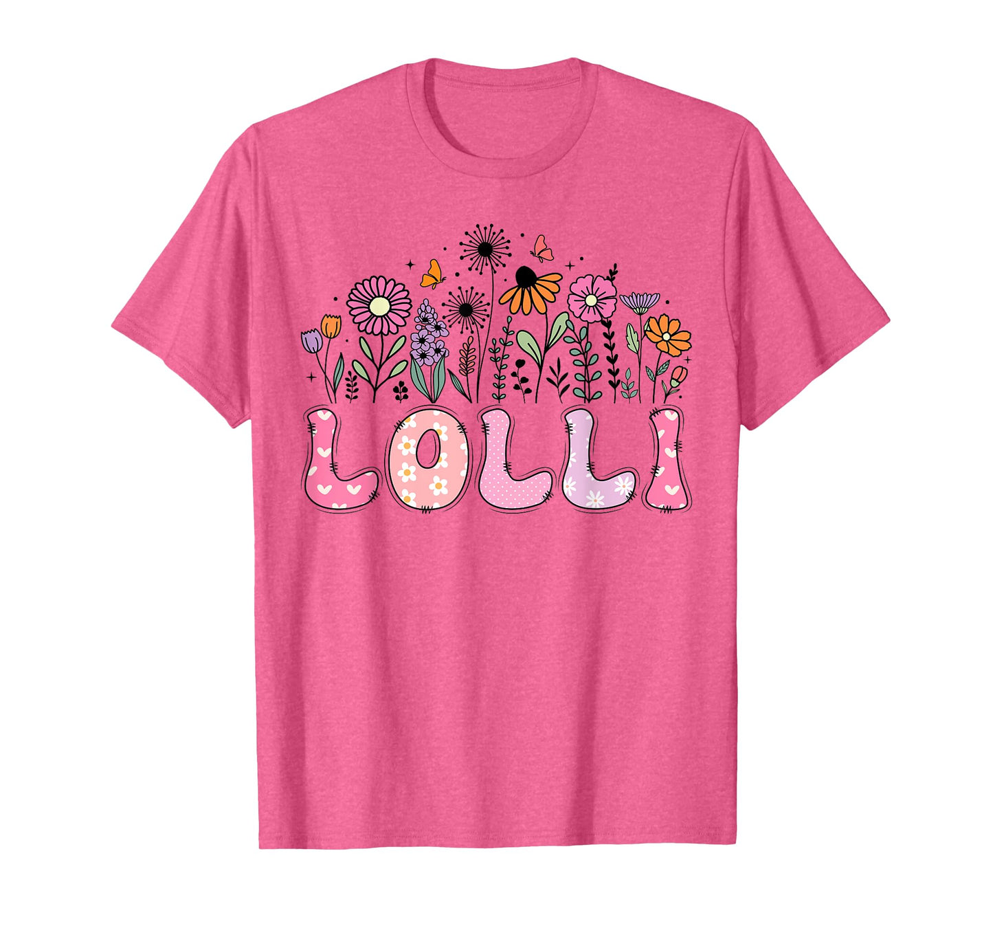 Wildflower Lolli Of The Birthday Girl Floral Retro Hippie T-Shirt