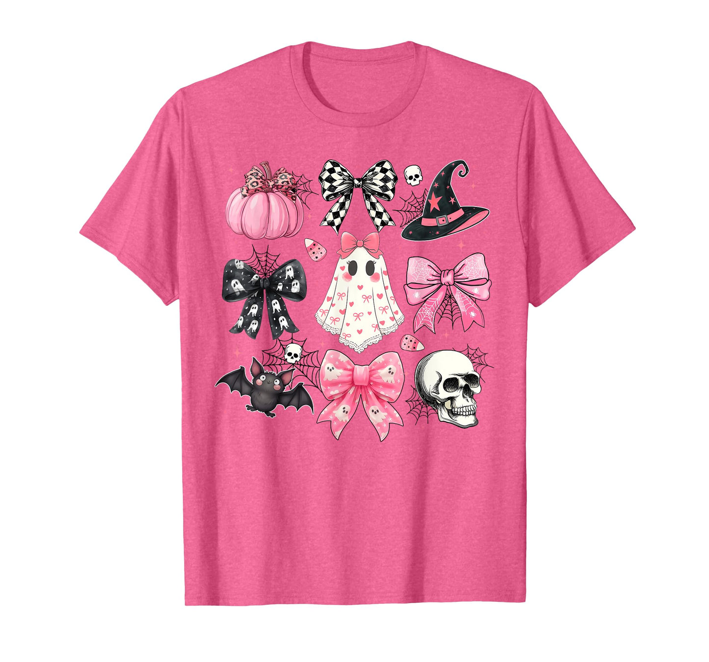 Coquette Bow Pumpkin Halloween Ghost Spooky Season Pumpkin T-Shirt