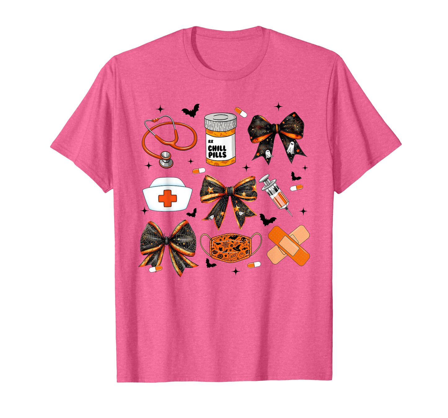 Nurse Halloween Coquette Bow Spooky Season Women Girl T-Shirt