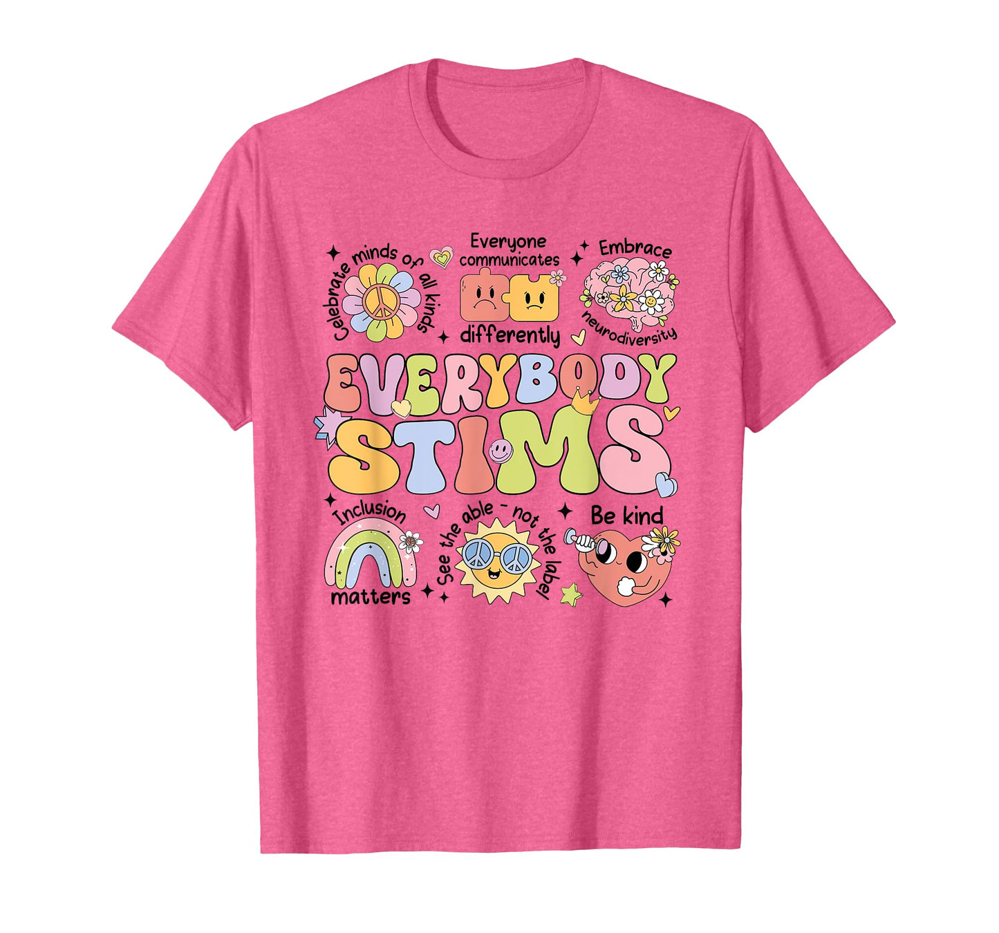 Everybody Stims Speech Therapy Behavior Analyst Aba Rbt T-Shirt