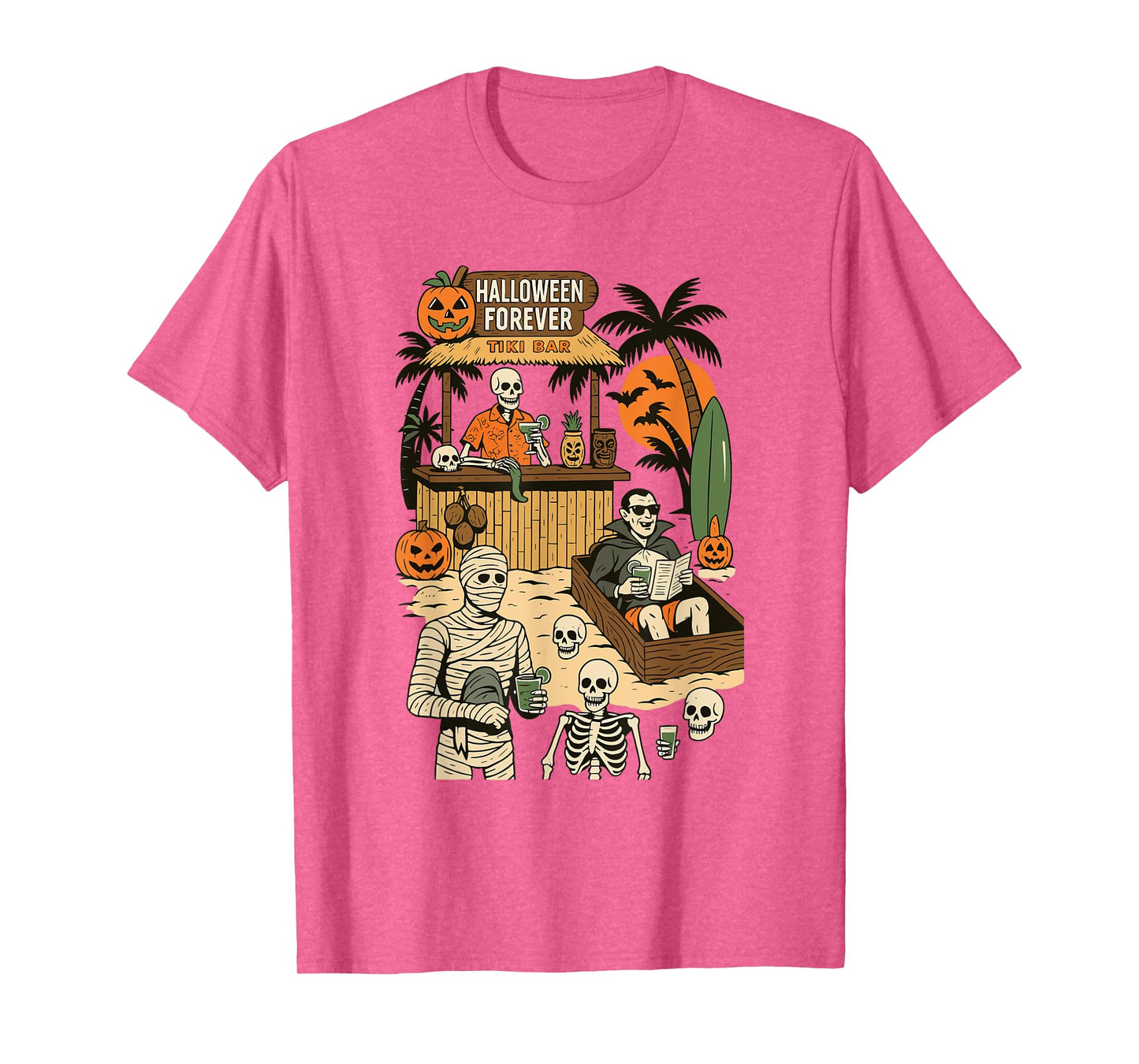 Spooky Summer Halloween Retro Summer Horror Characters Women T-Shirt