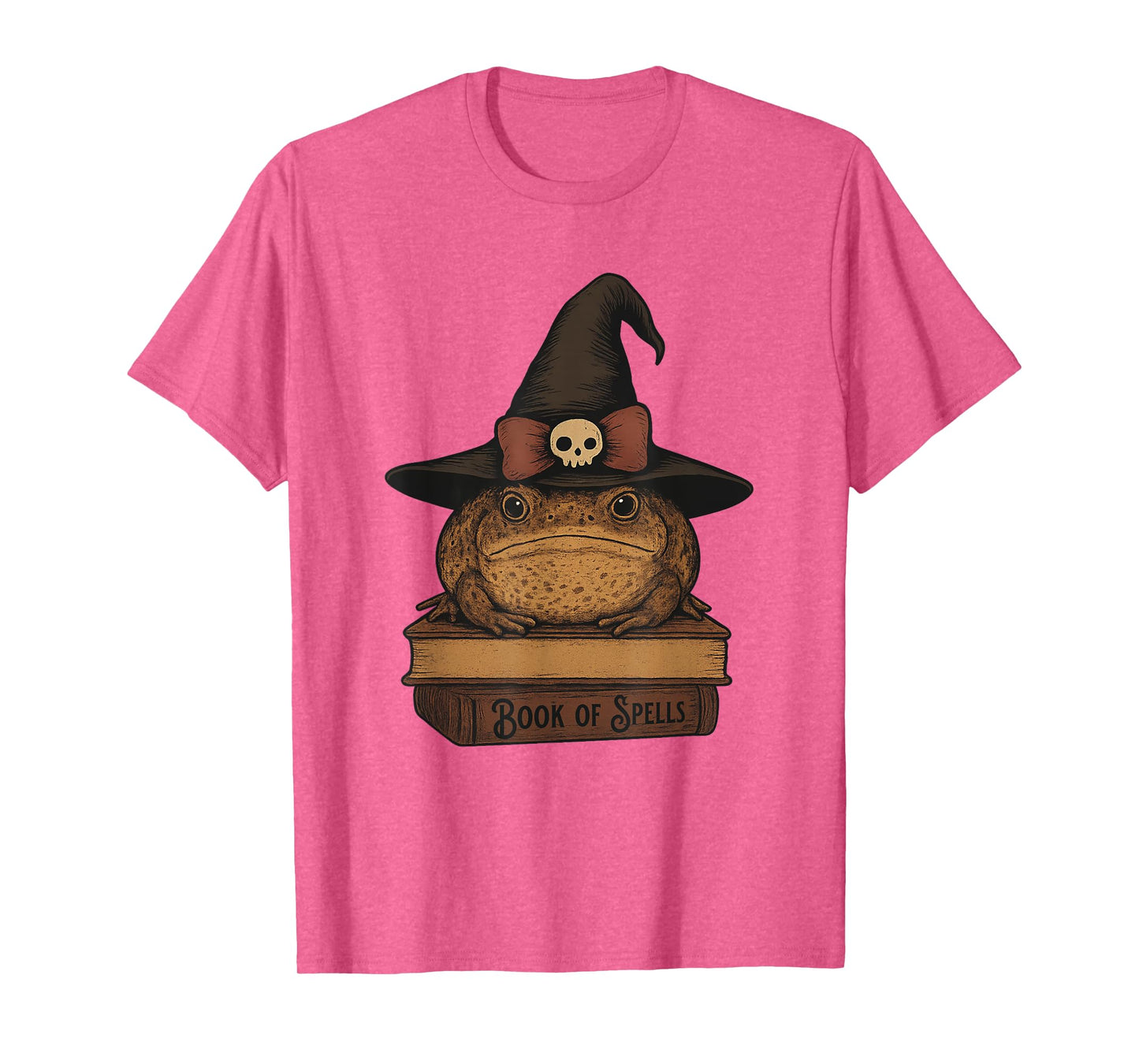 Witch Toad Halloween Spell Book Magic Frog T-Shirt