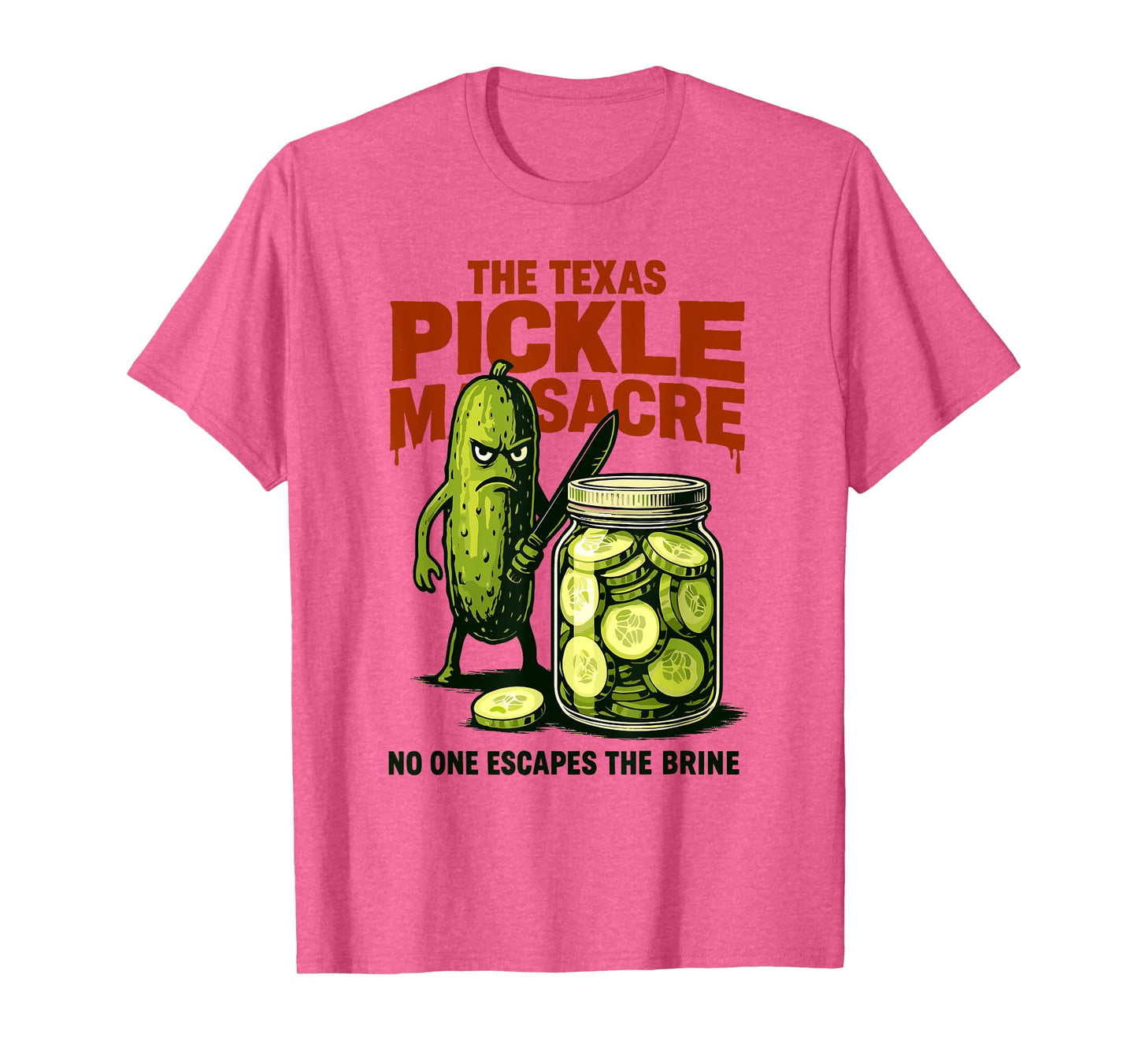 Texas Pickle Massacre, Funny Pickle Lover Cucumber Horror T-Shirt