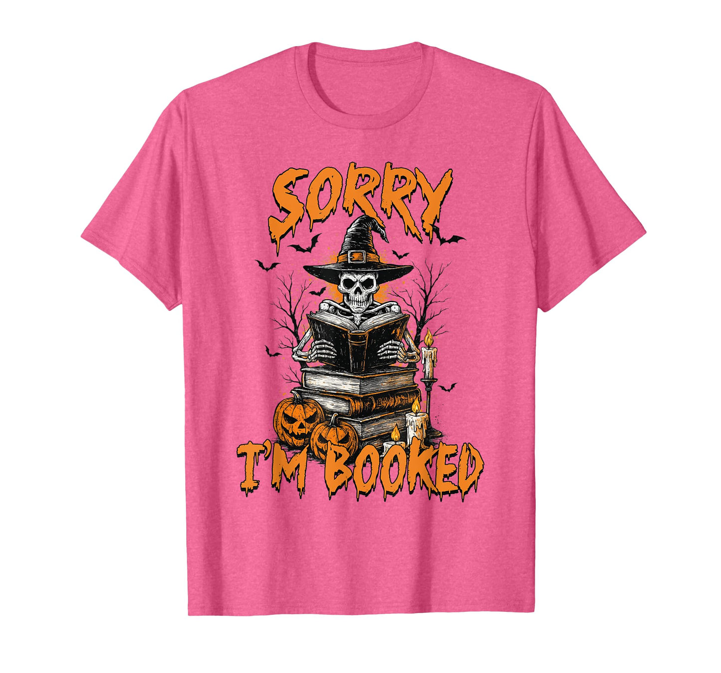 Halloween Vibes Reading Book Lover Bookish Sorry I'm Booked T-Shirt