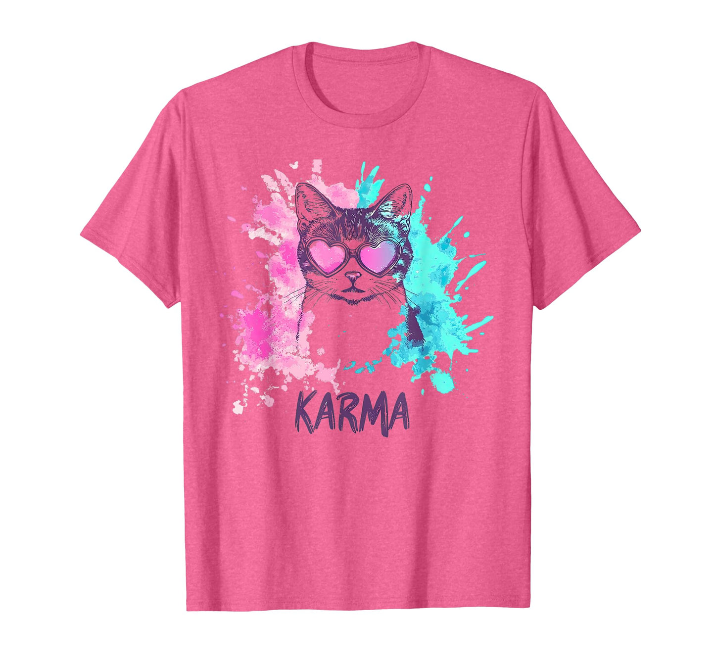 Vintage Cat Karma lovers For Teens Girls Women Men T-Shirt