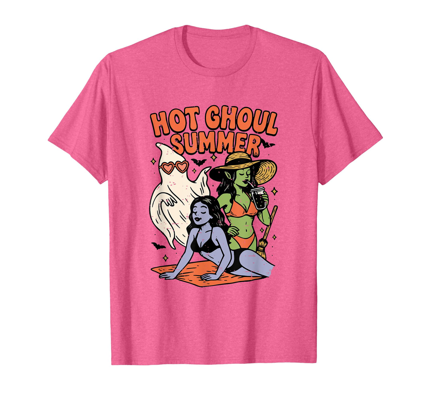 Funny Girly Summerween Cute Hot Ghoul Summer Halloween Beach T-Shirt