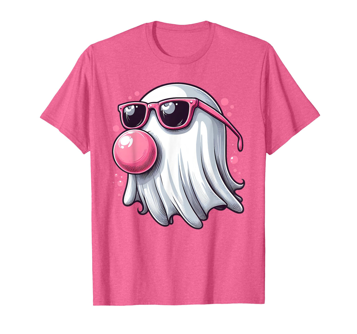 Cute Ghost Bubble Gum Halloween Costume Men Women Kids T-Shirt