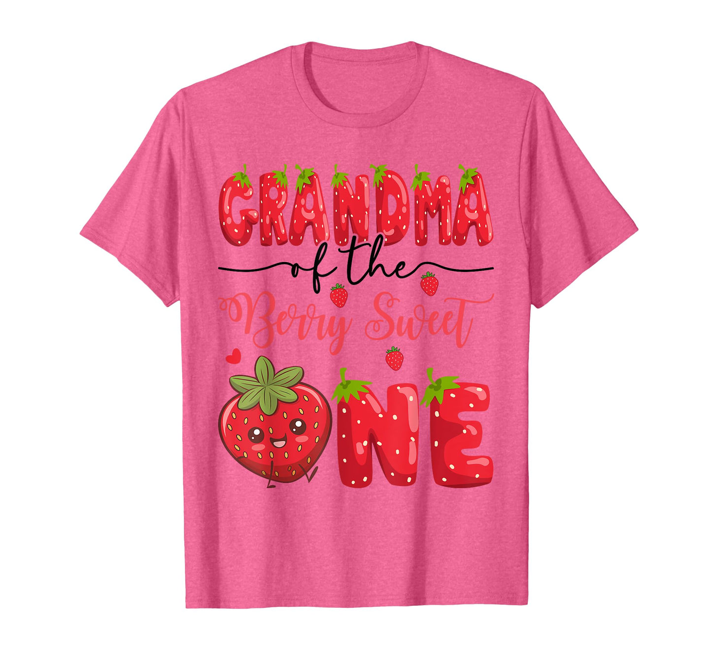 Grandma Of The Berry Sweet One Strawberry First Birthday T-Shirt