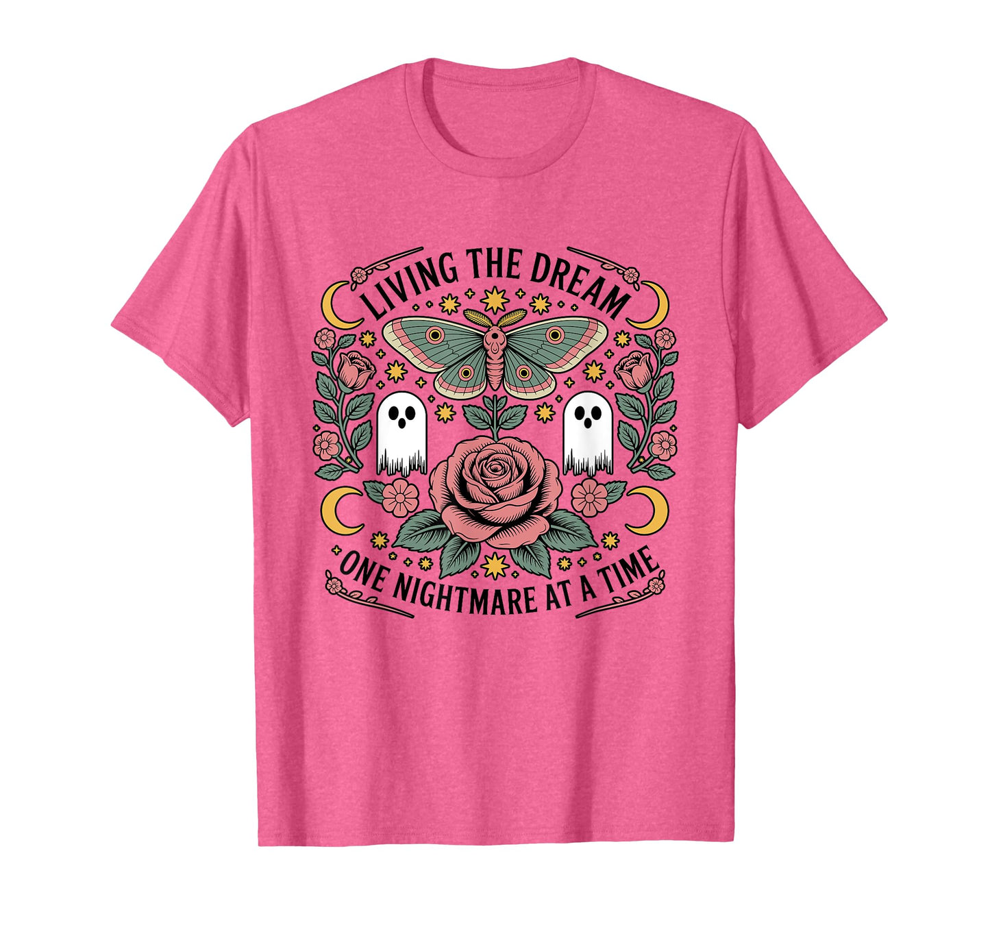 Living The Dream One Nightmare at a Time Funny Goth Vintage T-Shirt