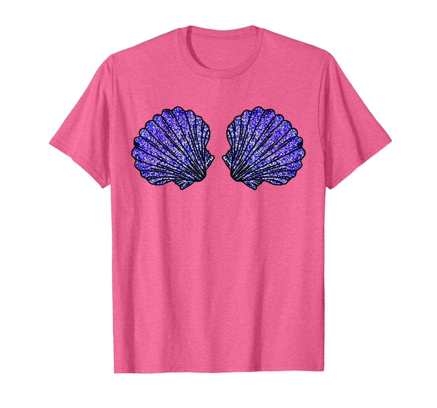 Funny Mermaid Seashell BRA Costume For Women Girls Halloween T-Shirt