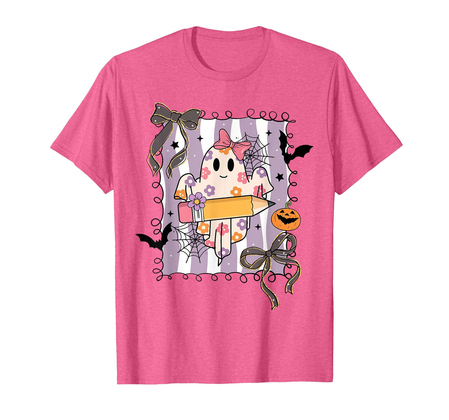 Trick Or Teach Ghost Teacher Spooky Season Happy Halloween T-Shirt