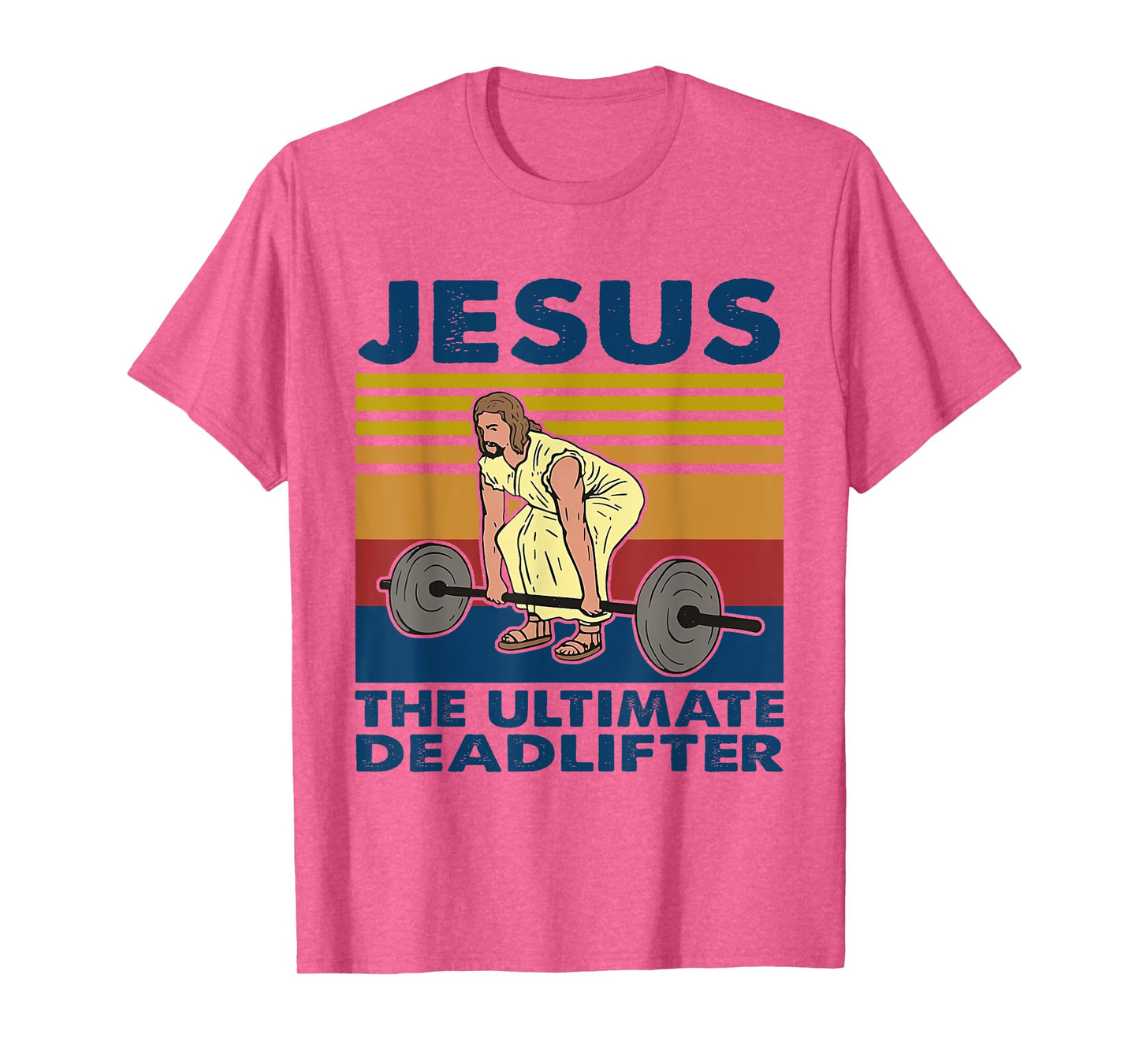 Jesus The Ultimate Deadlifter Funny Retro Vintage GYM T-Shirt