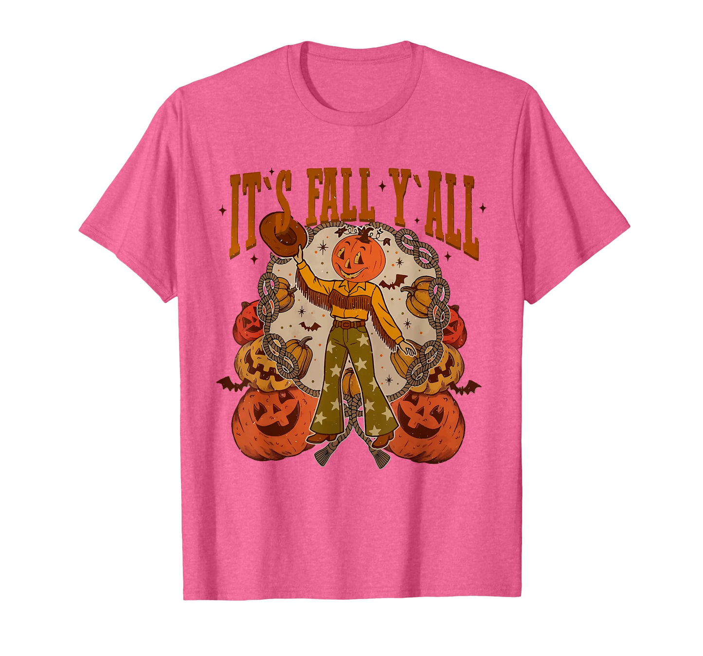 Vintage Funny Halloween Autumn Cute It's Fall Y'all Pumpkins T-Shirt