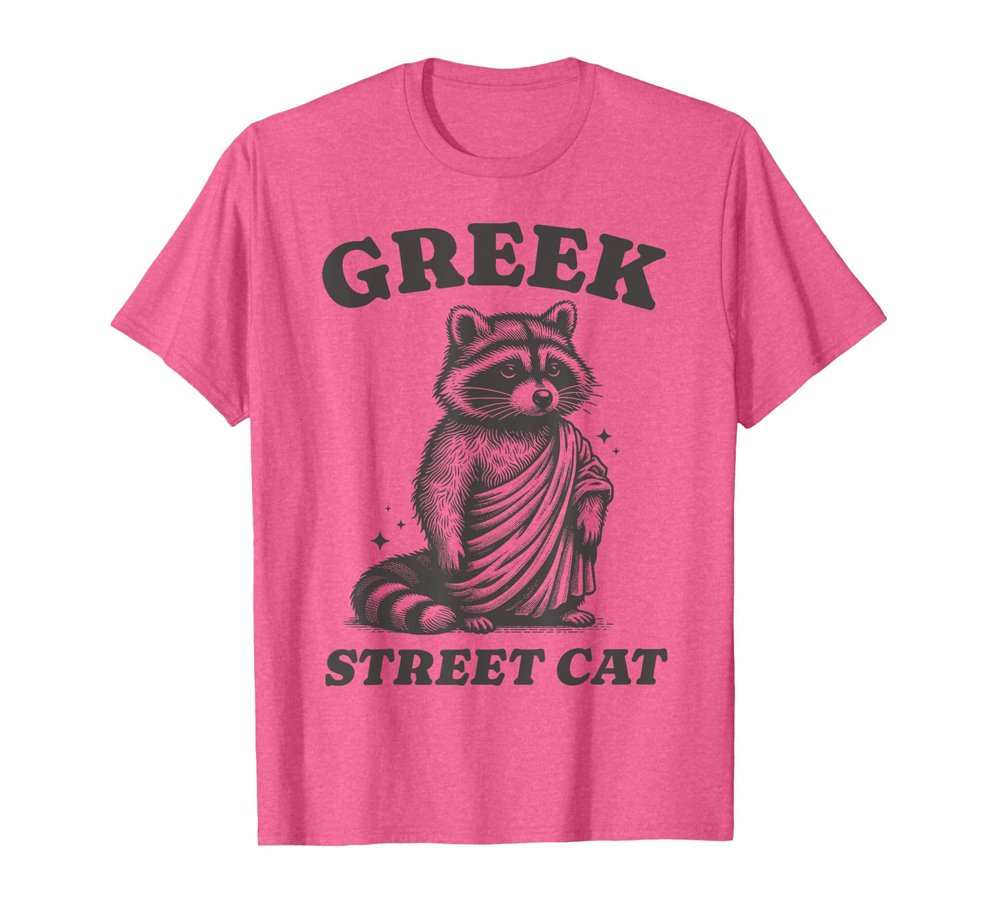 Greek Street Cat Greek Easter Funny Greek Toga Party Raccoon T-Shirt for Men Women Kids