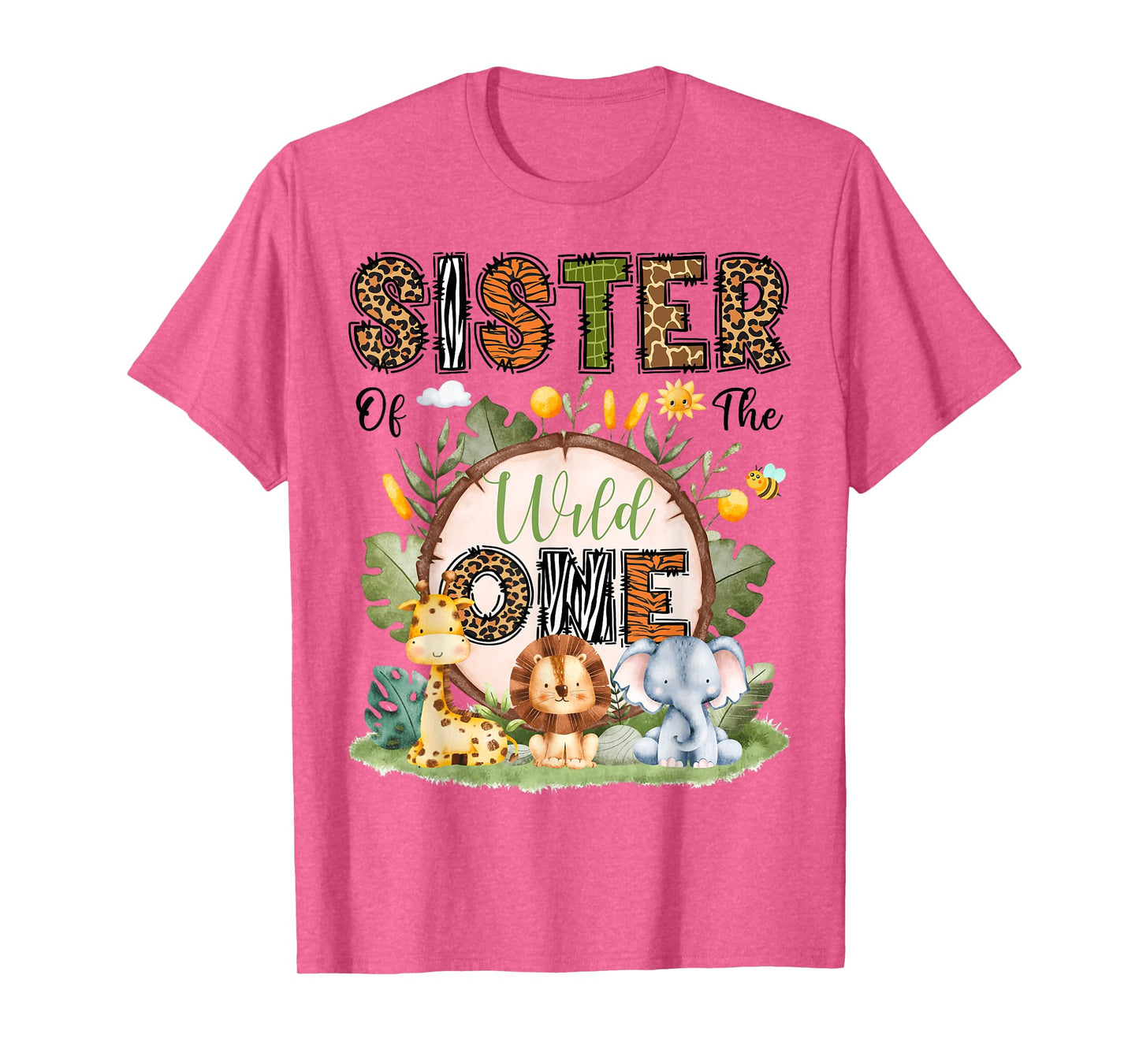 Sister Of The Wild One 1St Birthday Boy Safari Jungle T-Shirt