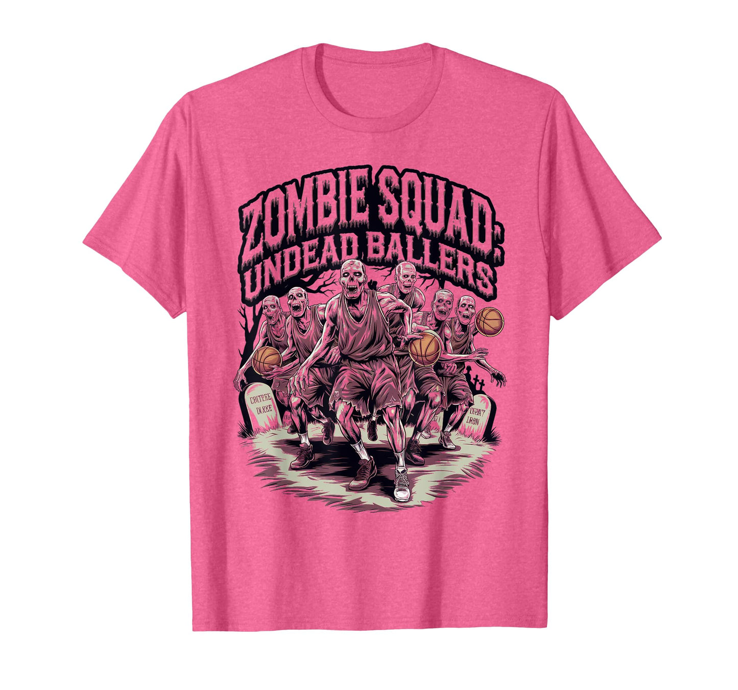Zombie Squad Undead Ballers Halloween Basketball T-Shirt