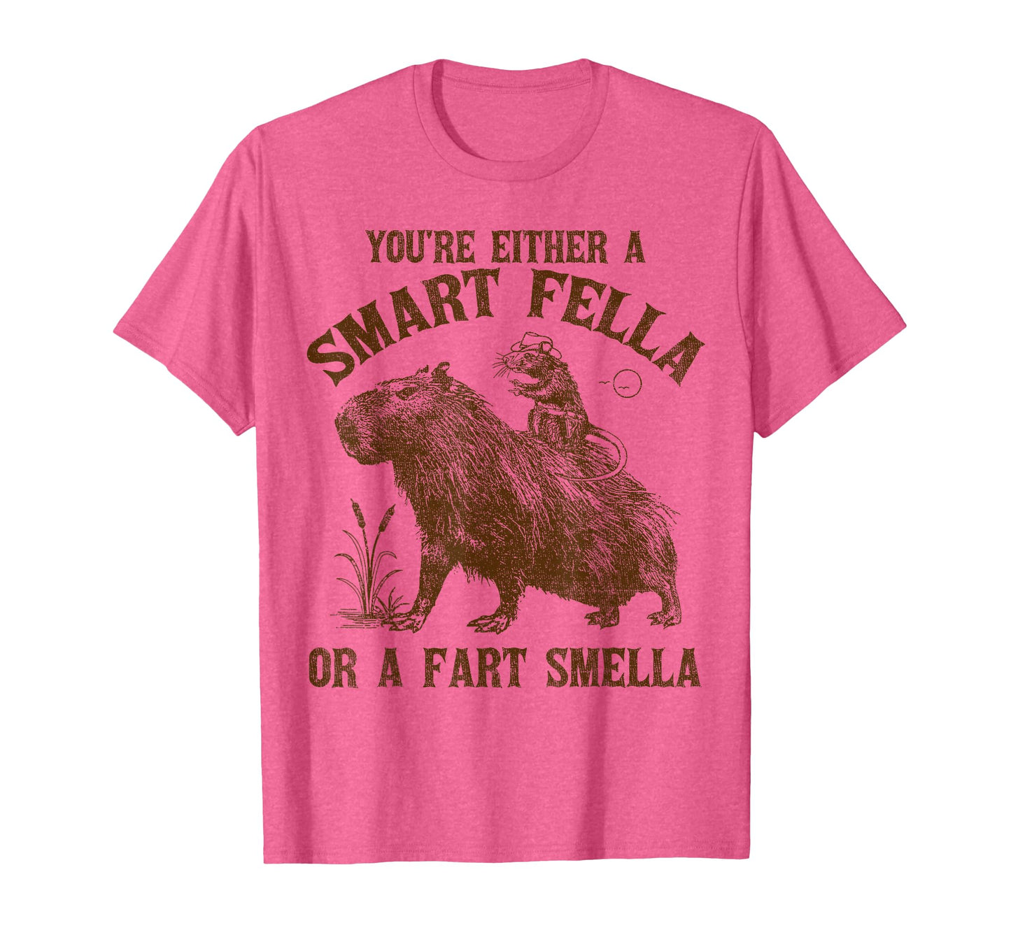 You're Either A Smart Fella Or A Fart Smella Funny Capybara T-Shirt