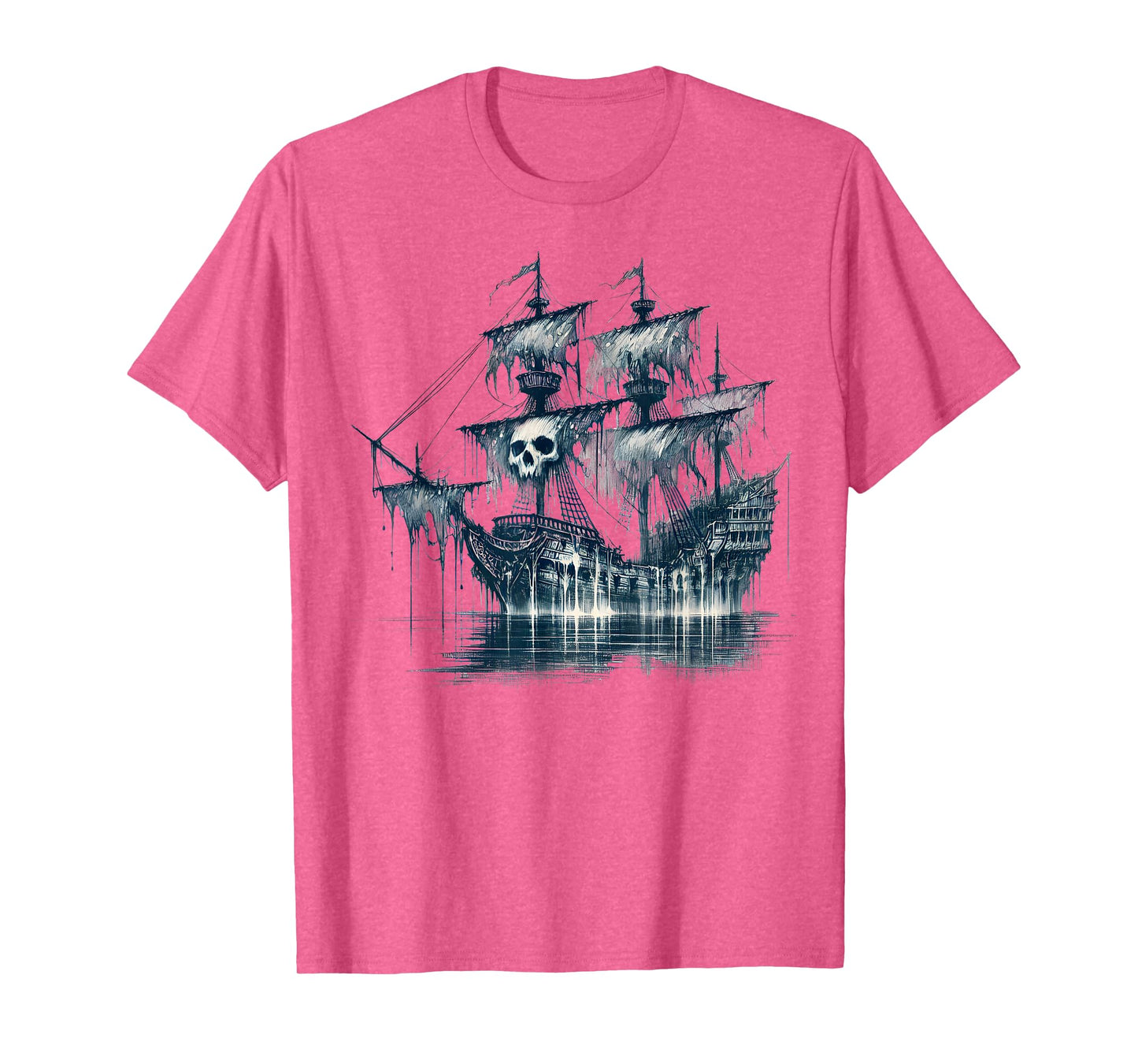 Cool Ghost Ship with Skull Argh Pirate T-Shirt
