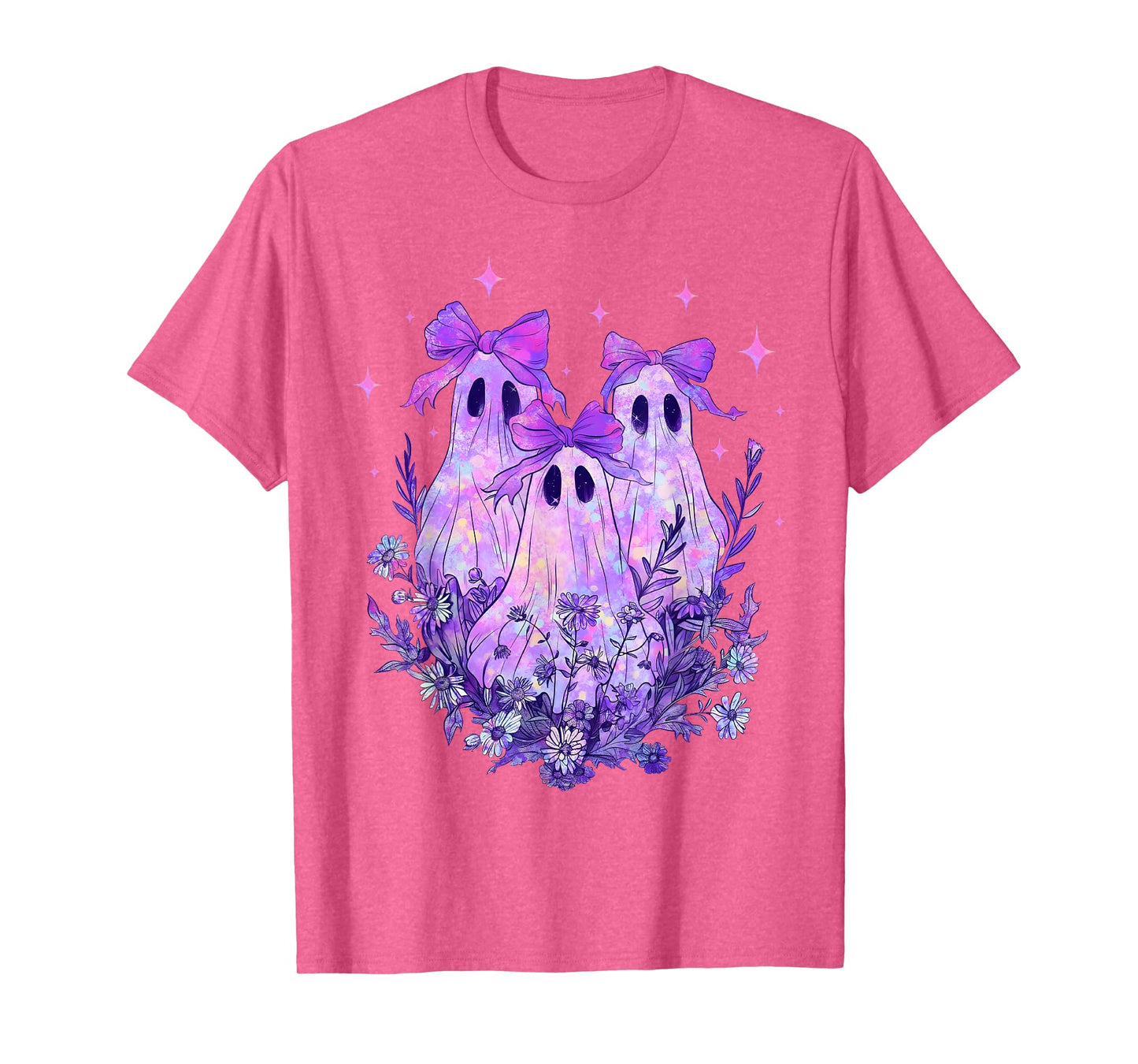 Cute Boo Ghost Coquette Bow Halloween Spooky Season T-Shirt