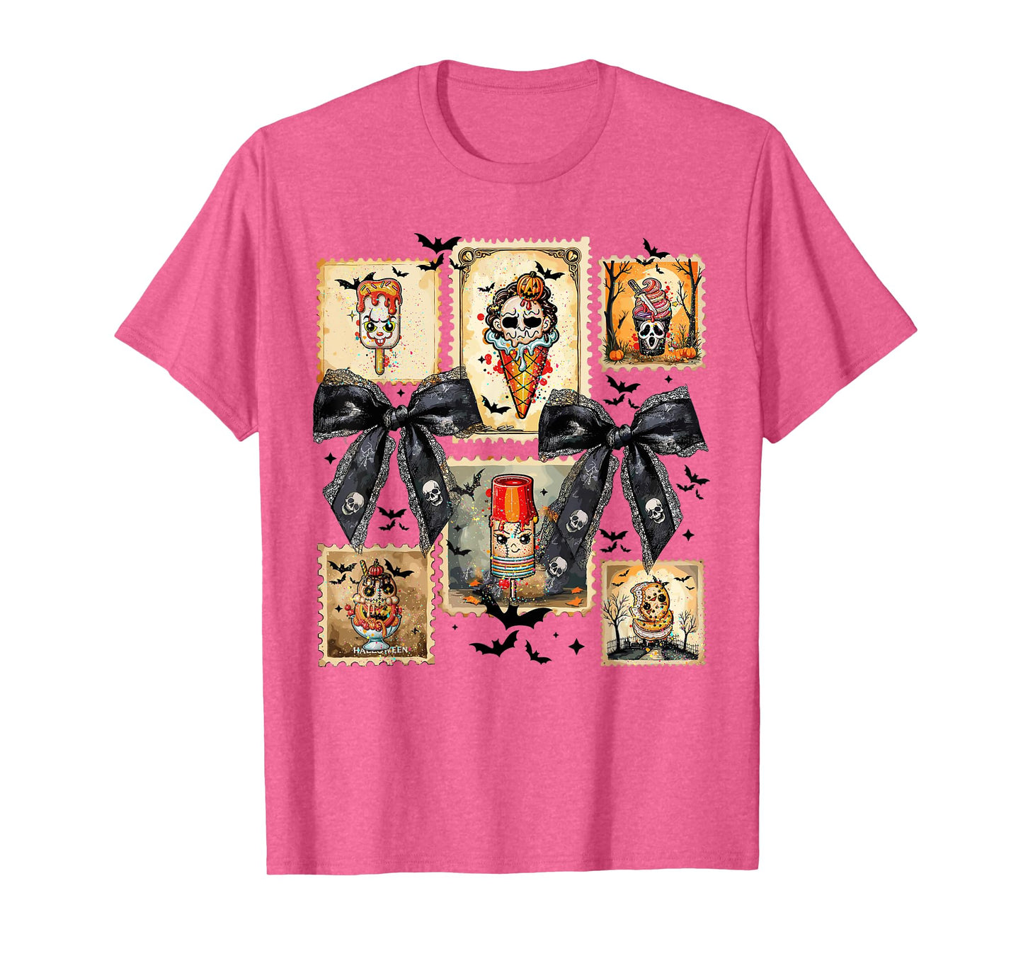 Stamp Movie Summer Popsicle Halloween Ice Cream Summerween T-Shirt