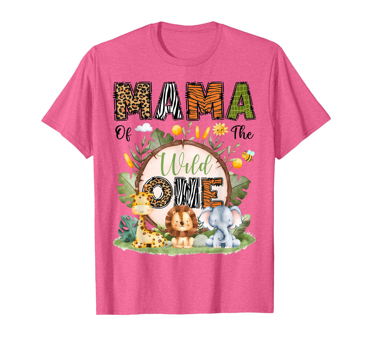 Mama Of The Wild One 1St Birthday Boy Safari Jungle T-Shirt