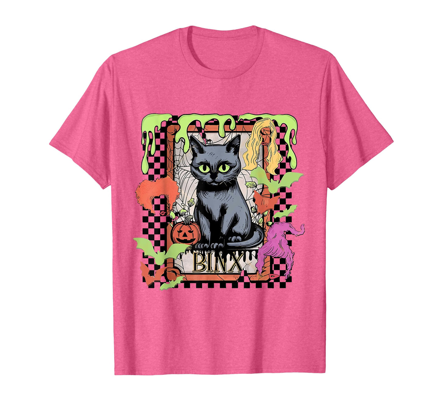 Black Cat Witch Binx Halloween T-Shirt for Men Women Kids