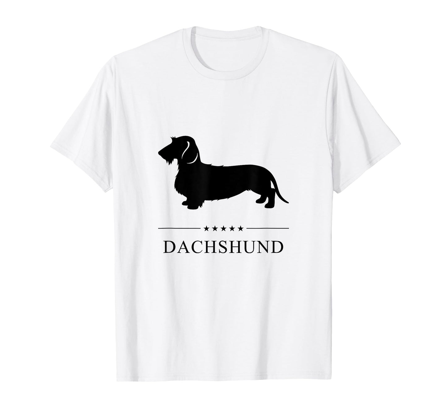Wirehaired Dachshund Dog Black Silhouette T-Shirt