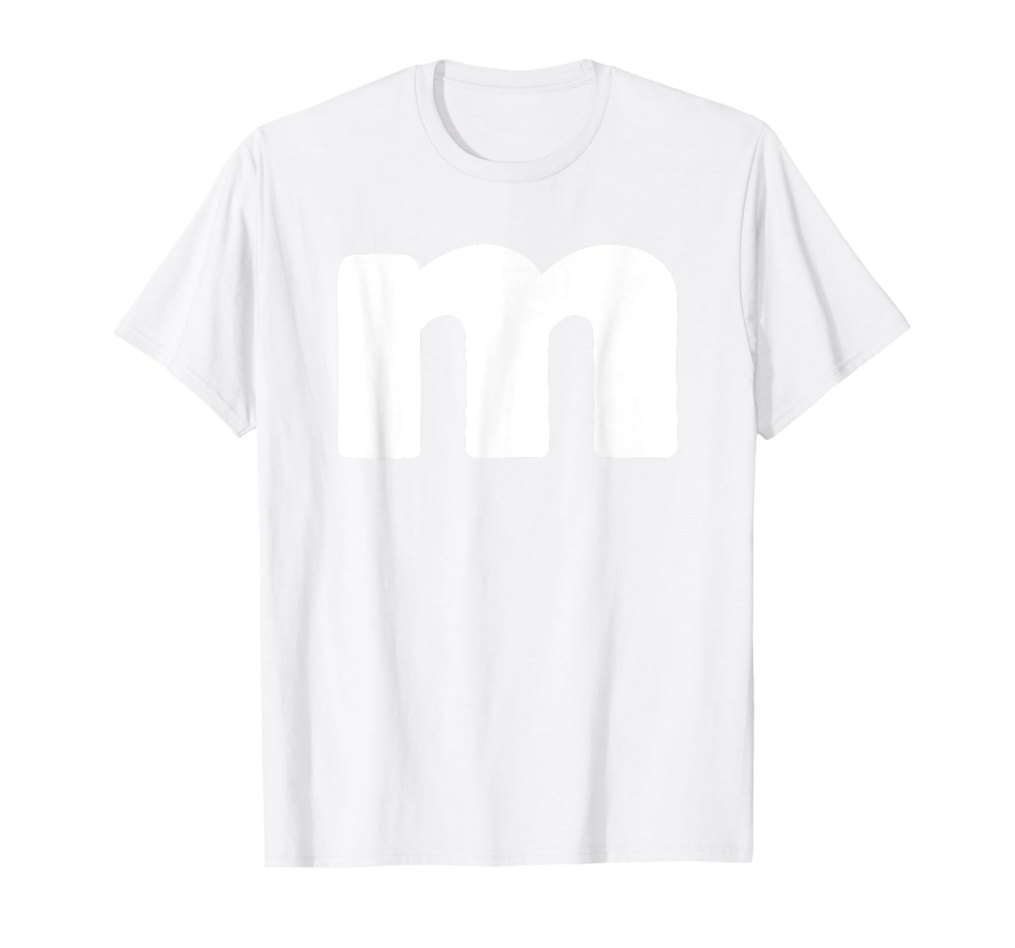 Funny Letter M Groups Halloween Team easy lazy T-Shirt