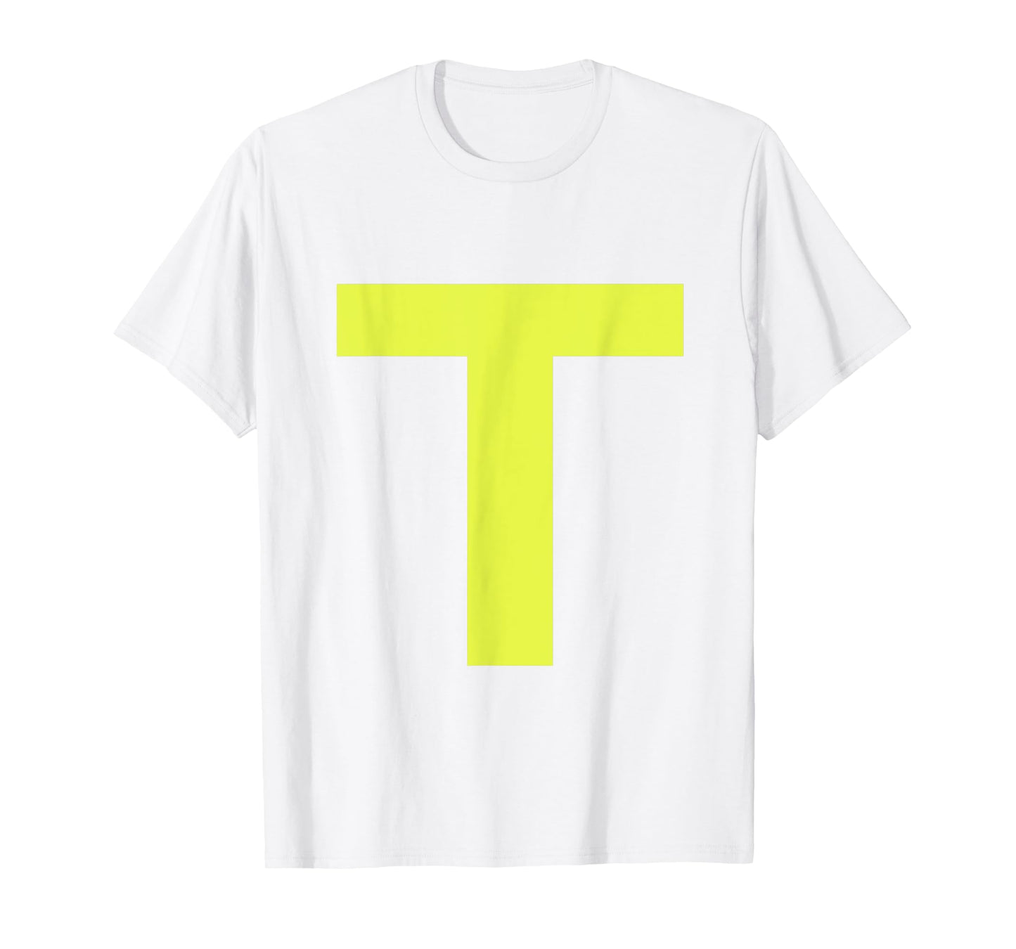 Letter T in Yellow on Green Costume Halloween Party T-Shirt