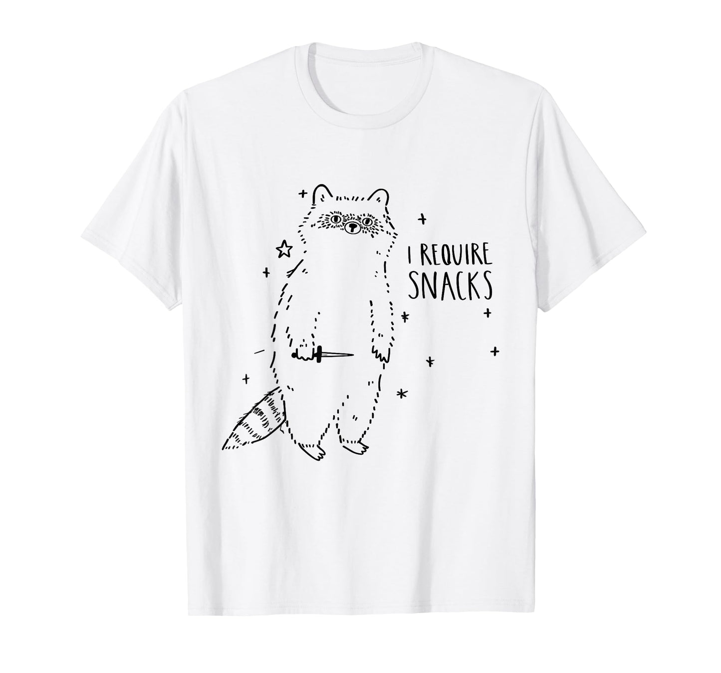I Require Snacks Raccoon T-Shirt