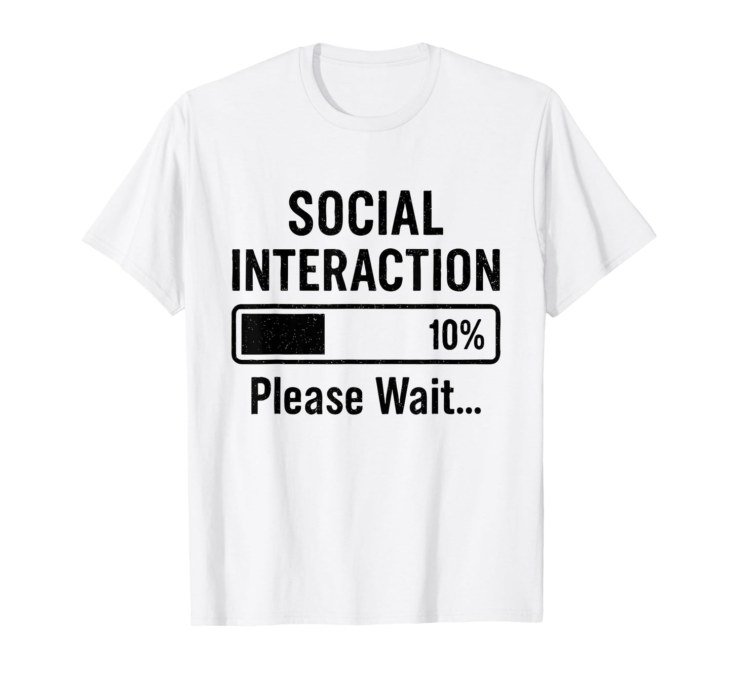Social Battery Low Funny Introvert Loading Bar Sarcasm T-Shirt