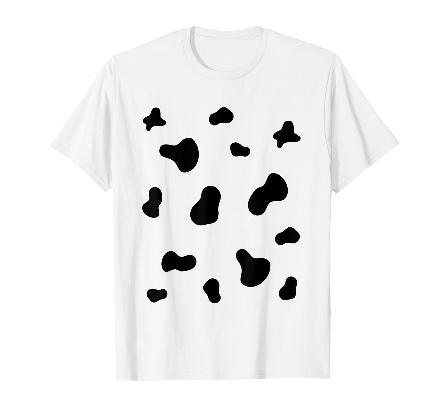 Cute Dalmatian Halloween Costume Dog Black Spots Pattern Men Women Kids T-Shirt