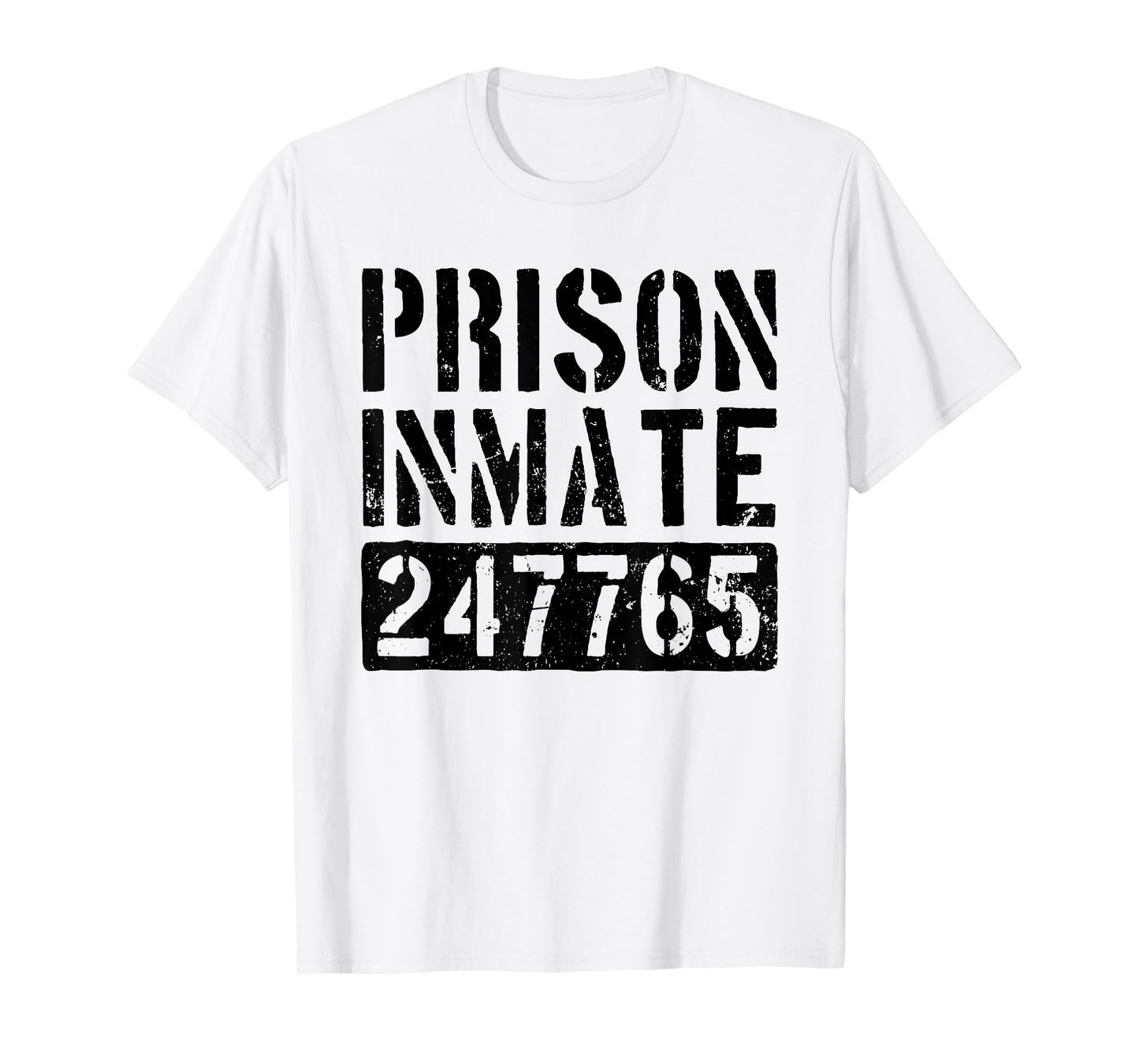 Prison Inmate Funny Jail Inmate Costume Men T-Shirt