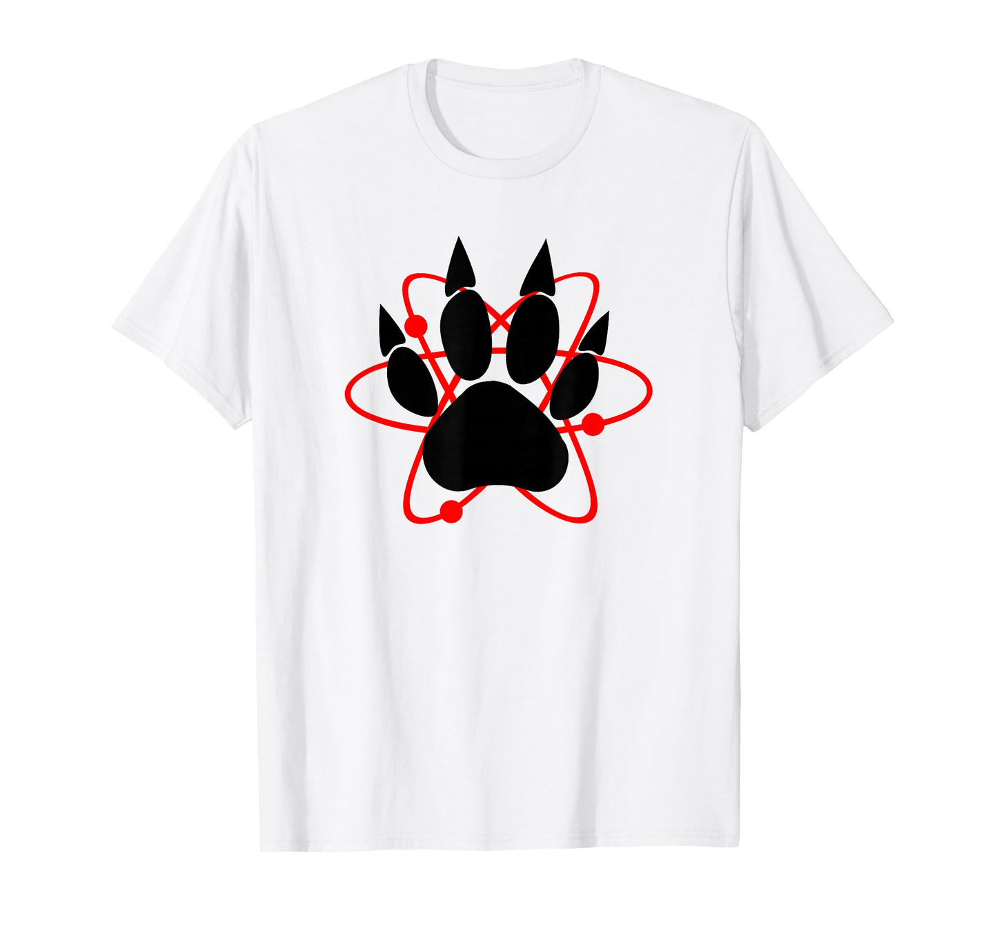 Wayward Tees Atomic Bear Paw T-Shirt - Men's Unisex Blue Small Classic Fit Crew Neck Short Sleeve