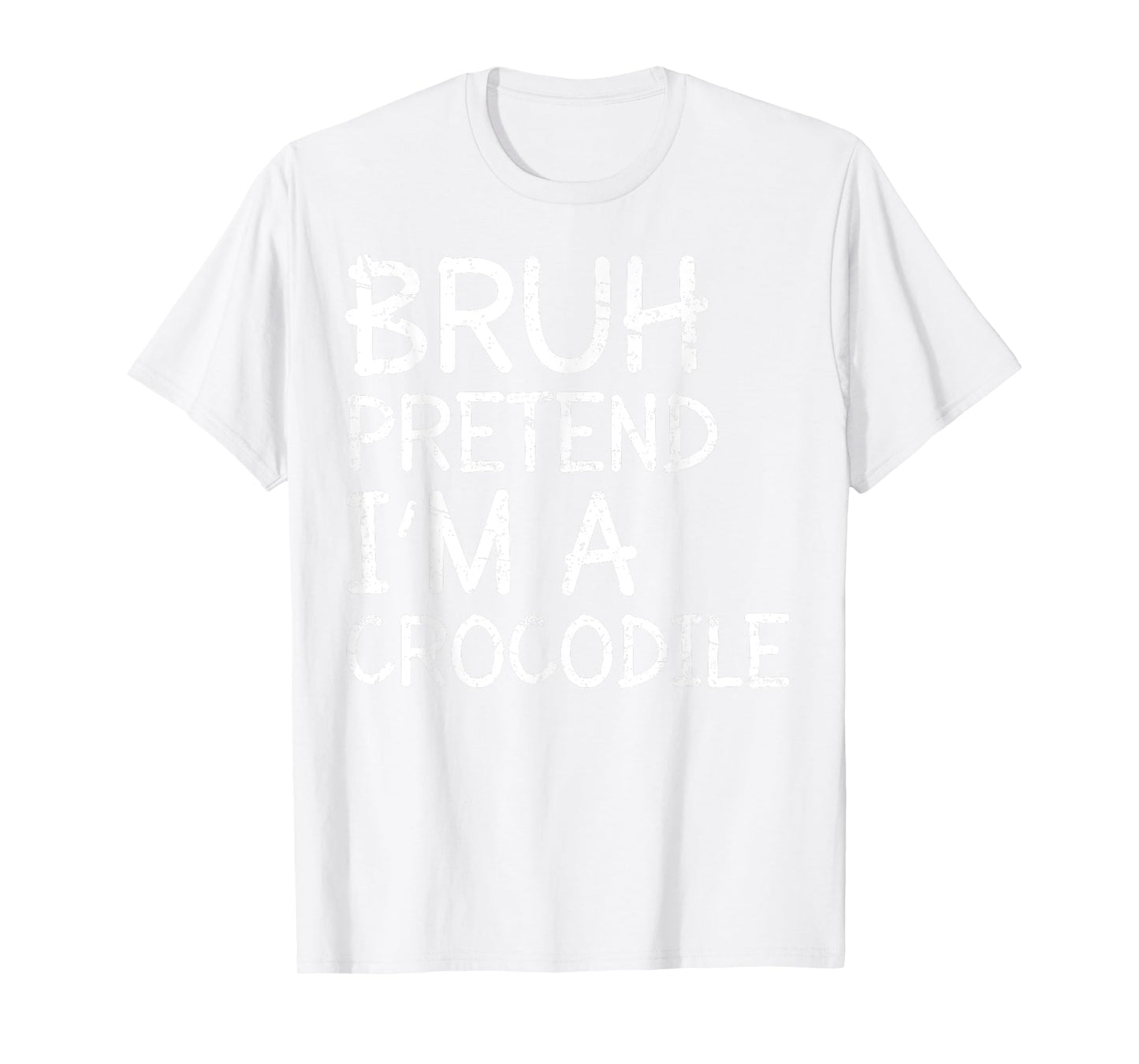 Bruh Pretend Im A Crocodile Lazy Halloween Costume Boys Kids T-Shirt