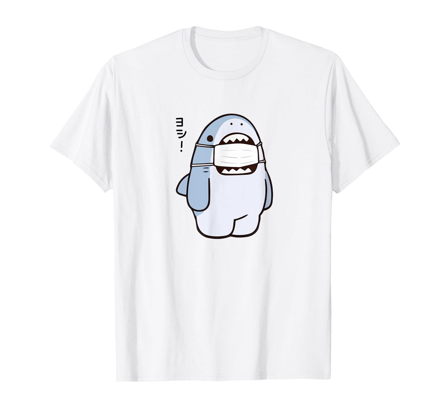 Cute Shark Says "Yoshi" Good/Alright, Japanese Kawaii Anime T-Shirt